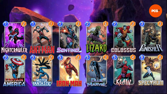 All twelve cards to make the best ongoing beginner Marvel Snap deck in the current meta.
