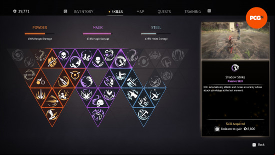 the shadow strike skill on the flintlock skill tree
