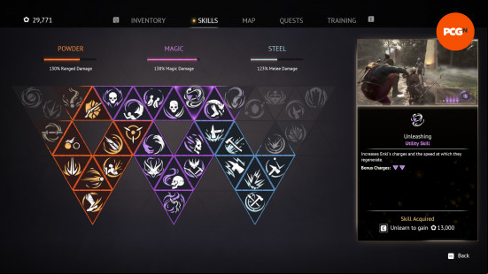 the unleashing skill on the flintlock skill tree