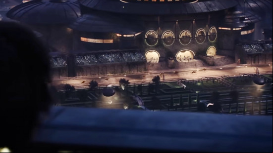 A view of the Canto Casino on Cantonica, one of the Star Wars Outlaws planets.
