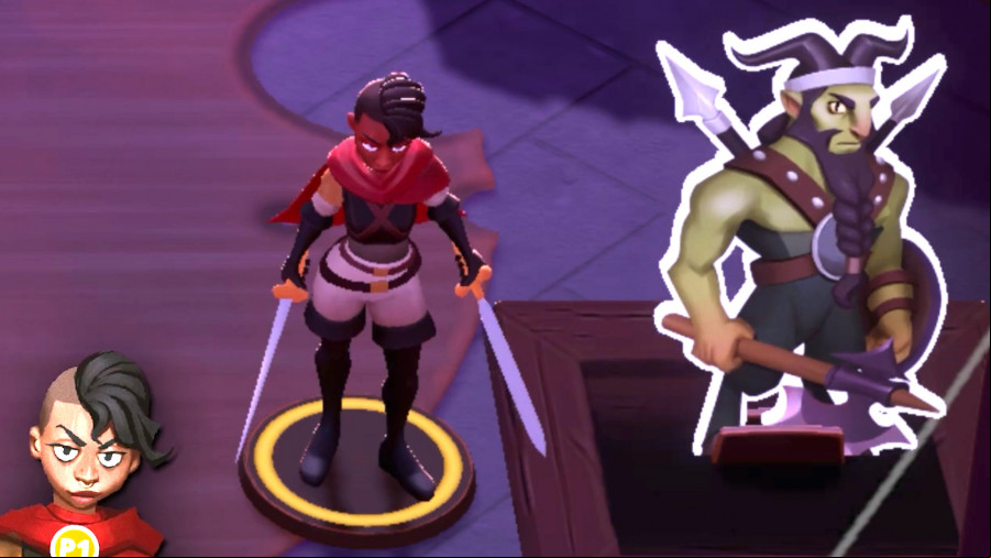 two ttrpg figures, one is trying to get through a trap door as the other blocks the way