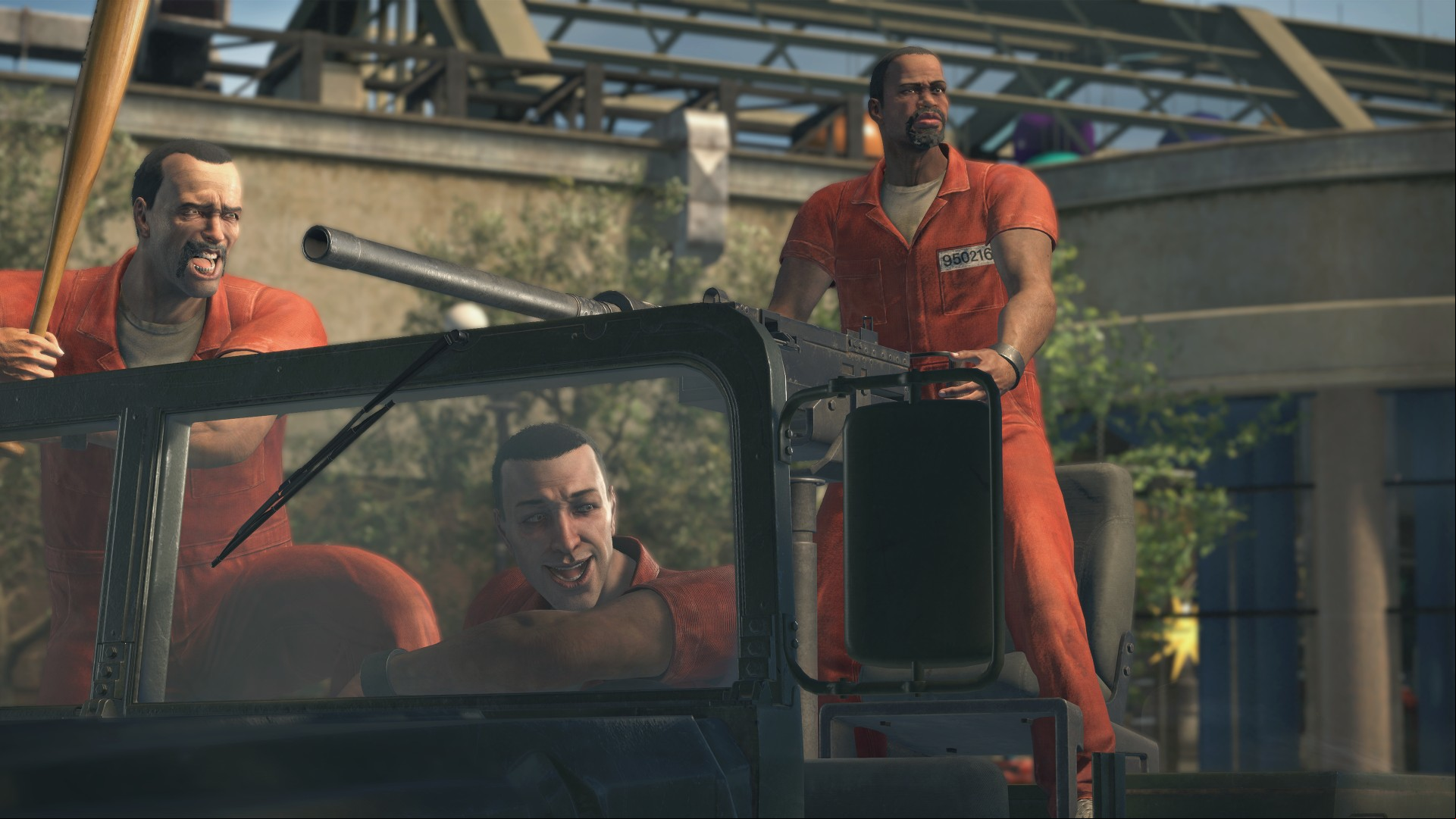 Dead Rising Remaster improvements: Three criminals in a truck, the Dead Rising Remaster convicts