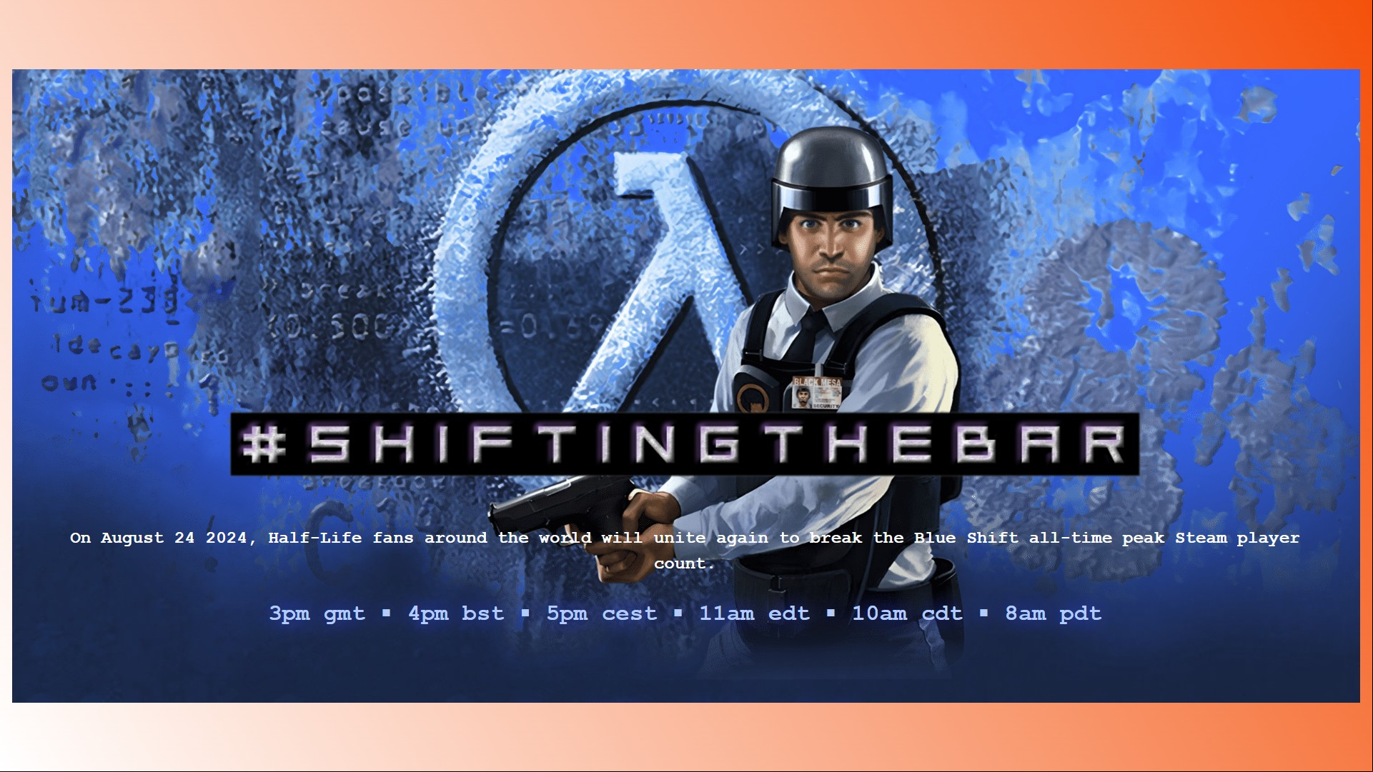 Half-LIfe Blue Shift Steam FPS game record: A security guard, Barney from Half-Life Blue Shift