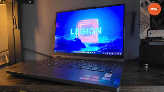 Lenovo Legion Slim 5 review: Gaming laptop at angle on desk