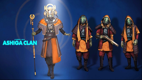 Star Wars Outlaws syndicates: the Ashiga Clan in their orange garments