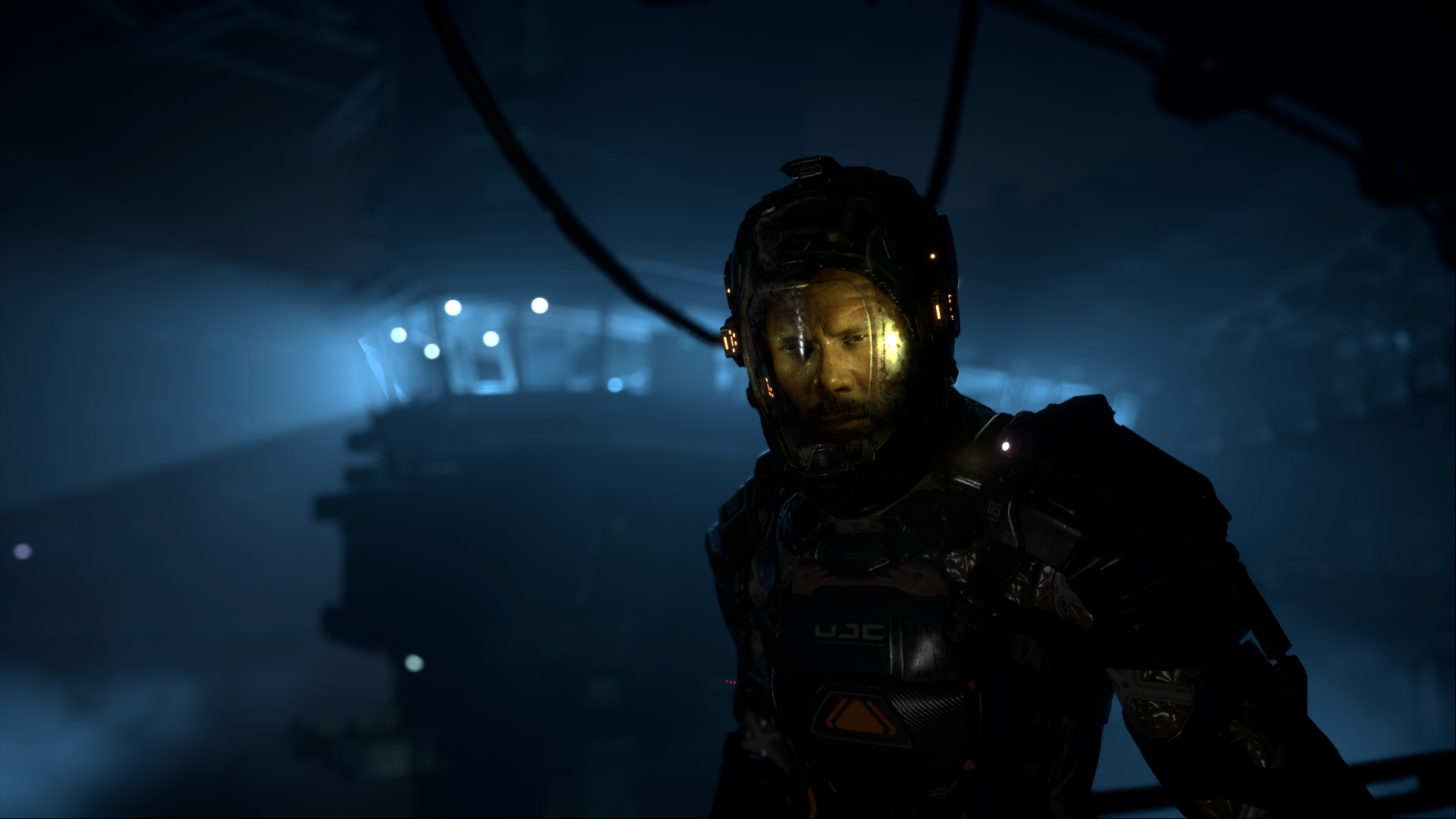 The Callisto Protocol Steam survival horror game: A man in a spacesuit, Jacob Lee from Steam survival horror game The Callisto Protocol