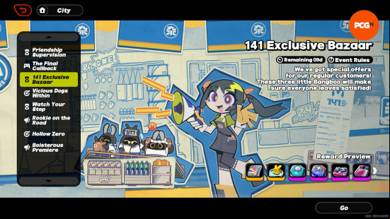 Zenless Zone Zero 141 Exclusive Bazaar event page.