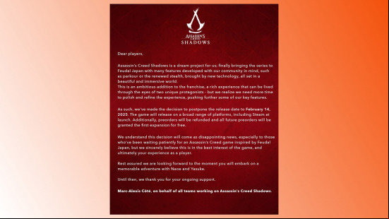 The full statement from Ubisoft.