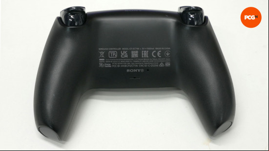 Sony DualSense review: Back of controller on surface