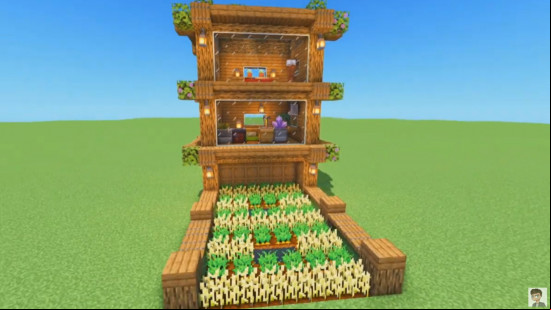 A modular Minecraft house idea with multiple floors.