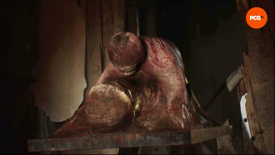 Abstract Daddy, a fleshy monstrosity, and one of the Silent Hill 2 bosses.