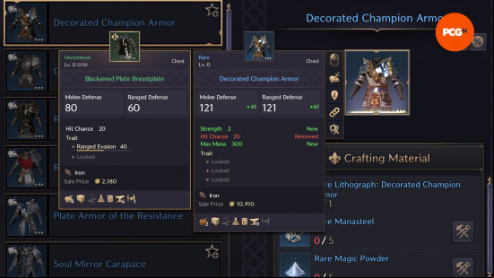 recommended armor for a sentinel in throne and liberty