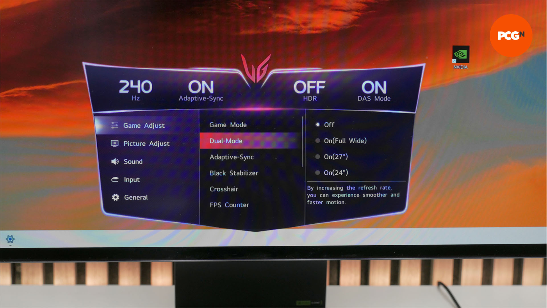 lg ultragear 32gs95ue review 19 osd menu 1