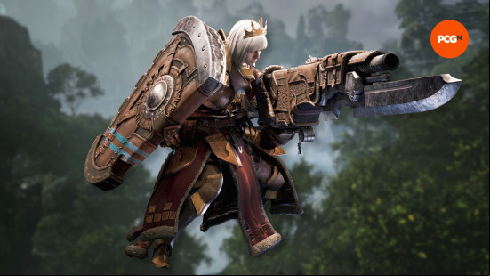 character art of the monster hunter wilds gunlance