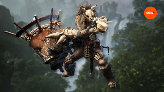 character art of the monster hunter wilds hunting horn