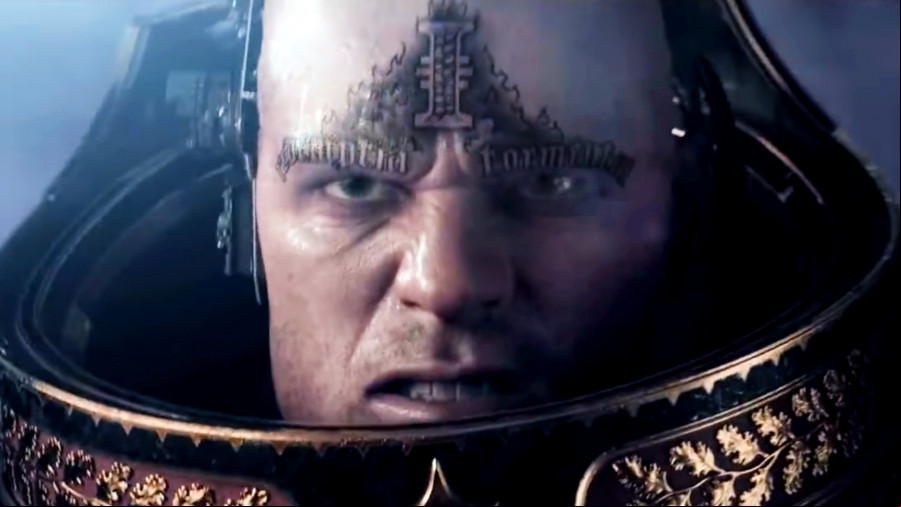 Warhammer 40k Inquisitor Martyr - A stern-faced man in heavy armor.