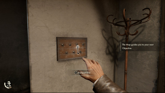 The Rampart key on a wall in Indiana Jones and the Great Circle.