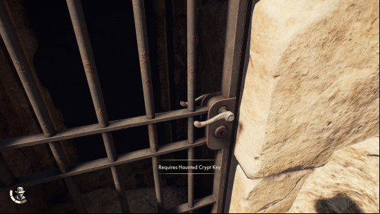 A door requiring the Haunted Crypt Key in Indiana Jones and the Great Circle.