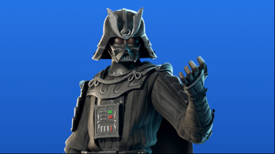 Darth Vader Samurai, one of the best Fortnite skins, clenched his hand as if using the force.