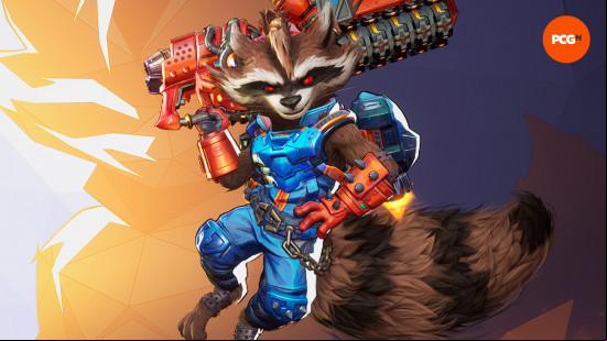 Marvel Rivals characters: a small humanoid racoon character.