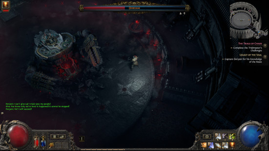 doryani in his phase two mech in path of exile