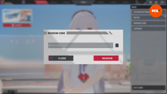 The Strinova codes redeem page