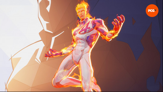 Marvel Rivals characters: the Human Torch on fire