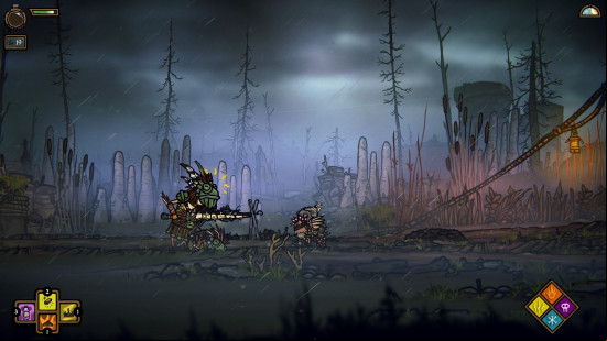 Tails of Iron 2 review: a bipedal rat fighting a giant lizard.