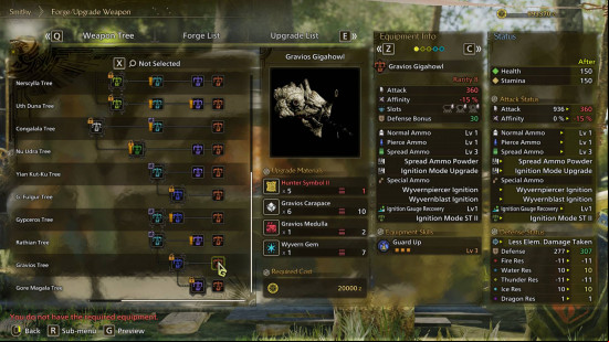 A breakdown of the weapon tree and equipment stats for the best Monster Hunter Wilds Heavy Bowgun