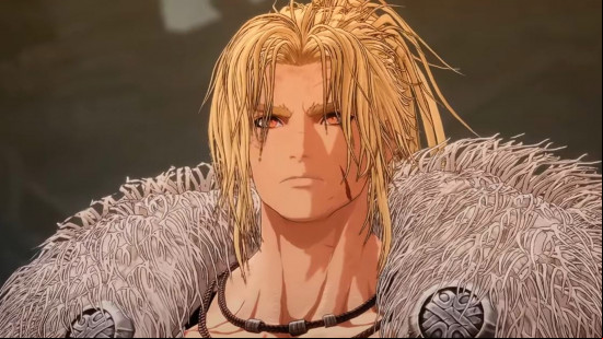 Khazan wearing a large coat and standing tall in The First Berserker Khazan screenshot