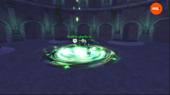 The Cthulhu boss battle portal with a timer. 