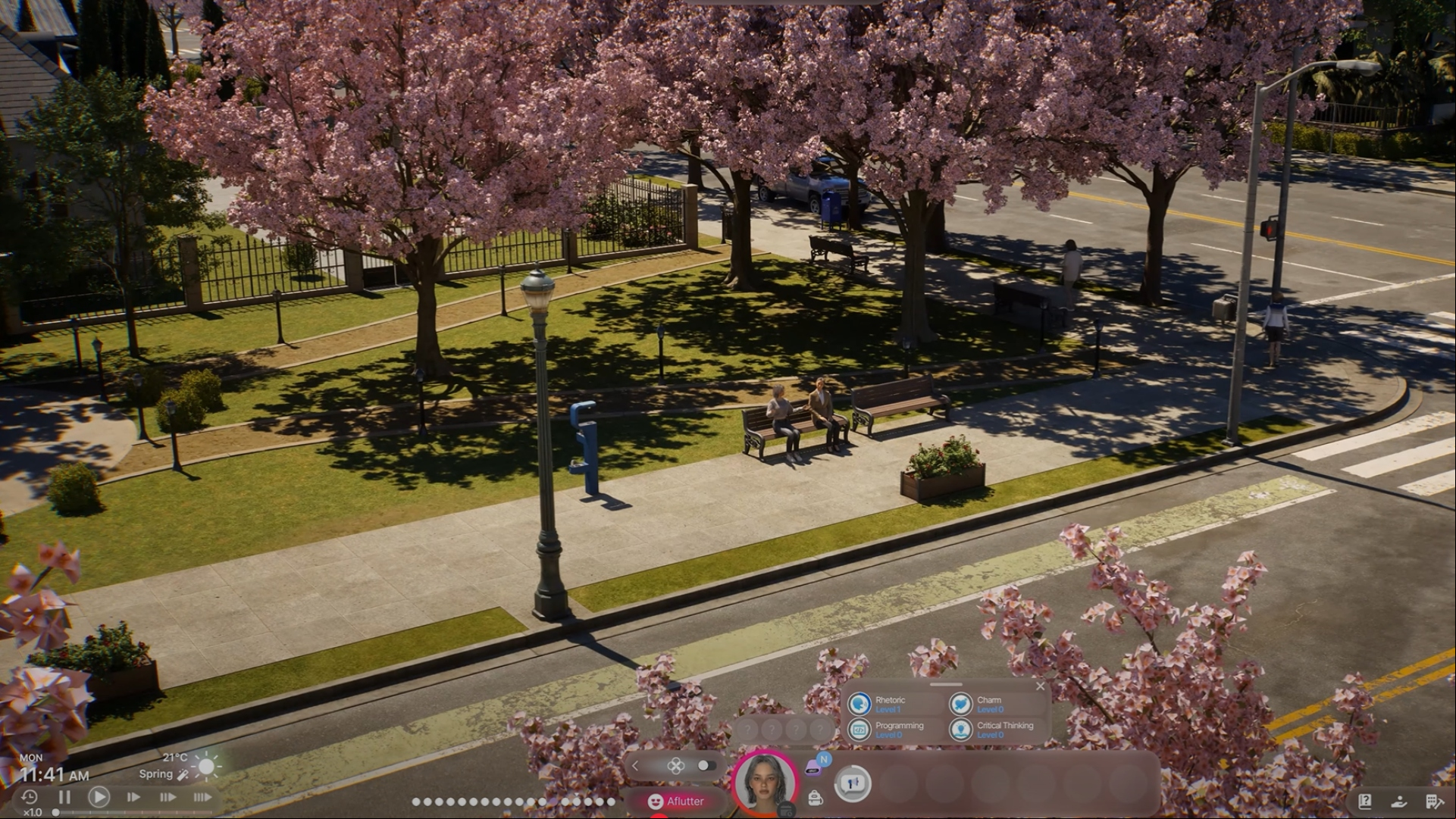 InZOI Denuvo removed: A street scene from Steam life game InZOI