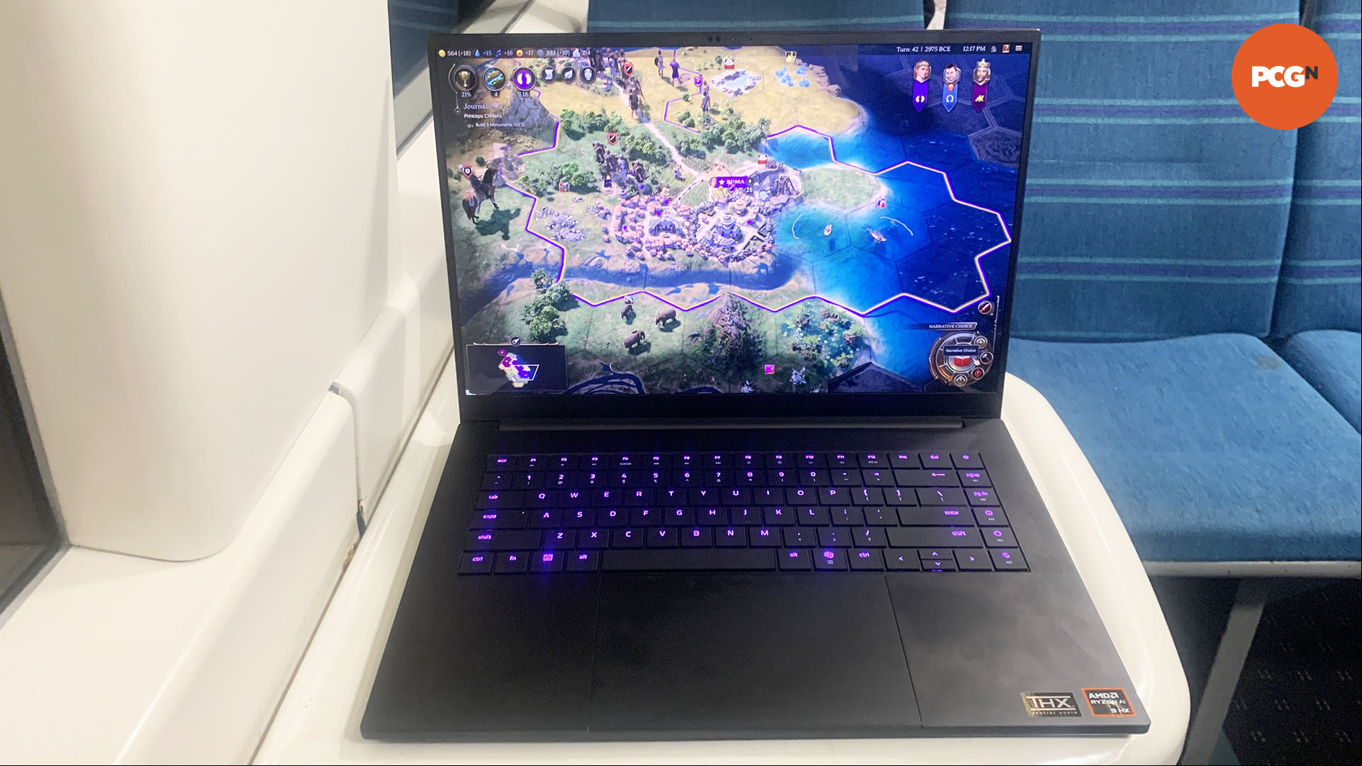 Razer Blade 16 2025 review: Playing Civilization 7 on the train