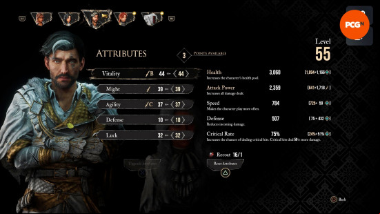 The best Expedition 33 attributes for Verso, one of the party  in Clair Obscur.