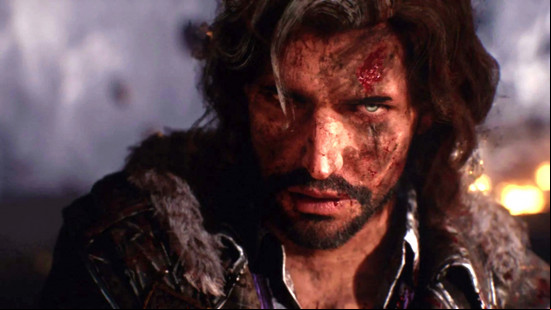 Clair Obscur Expedition 33 weapons: Verso stares down the viewer, his face covered in mud and blood.