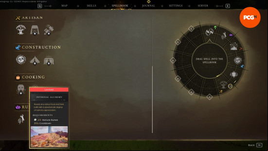 Runescape Dragonwilds spells: Internal Alchemy UI icon