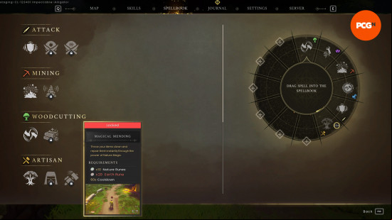Runescape Dragonwilds spells: Magical Mending UI icon