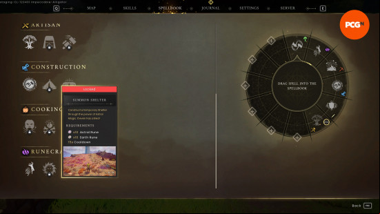 Runescape Dragonwilds spells: Summon Shelter UI icon
