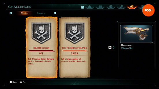 Doom The Dark Ages mission challenges: Reckoning challenges