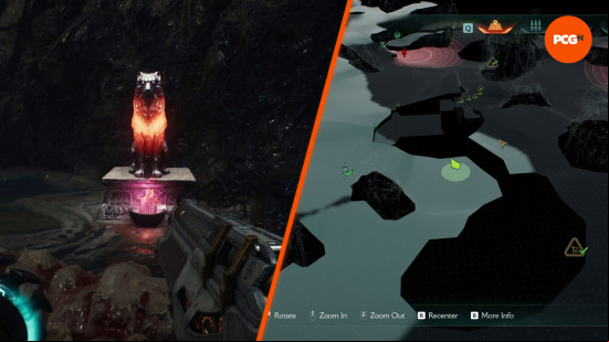 Doom The Dark Ages wolf statues: staring at a wolf statue in the Kar'Thul Marshes
