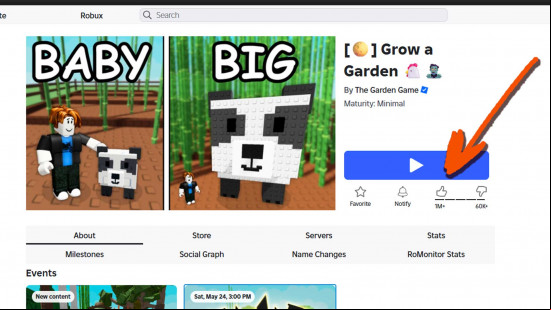 A graphic showing how to Like the Grow a Garden game on Roblox to encourage new Grow a Garden codes.