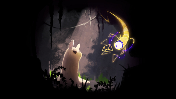 A flood orphans a slugcat in indie platformer Rain World's opening cinematic